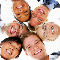 image of group of happy people. 