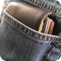 image of a wallet in a jean pocket