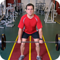 image of man lifting weights